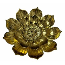 Plus Nao Incense Holder, Stick Type, Incense Holder, Interior Goods, Flower Lotus, Incense, Stylish - Gold x Large, Gold x Large