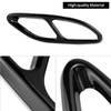 QWORK® 2 Pieces Exhaust Trim Metal Exhaust Tailpipe Cover Compatible
