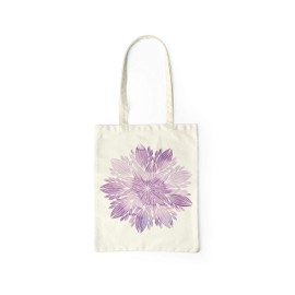 Le Jardin du Lin, Printed Shopping Bag, Reusable, Cotton Bag, Machine Washable, Eco-Friendly, Foldable, Fabric Bag with Two Long Handles, 34 x 40 cm, Made in Turkey