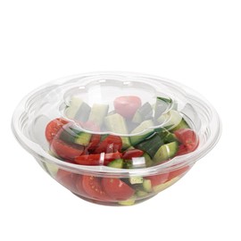 Smygoods Disposable Plastic Salad Bowls with Airtight Lids Ideal for Meal Prep, Takeout, Catering, Parties, Picnics, and Food Storage, Stackable, Leak-Proof