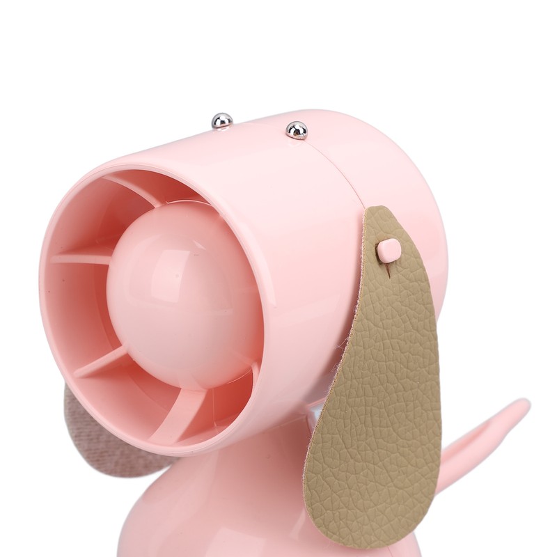 Handheld Fan Cute Cartoon Dog Shaped 3 Speeds Rechargeable Portable
