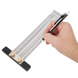 Regla cuadrada en T de 200 mm, Herramienta De Línea De Trazado De Acero Inoxidable Precisión Regla De Marcado Para Carpintería Diy, Calibre De Trazado