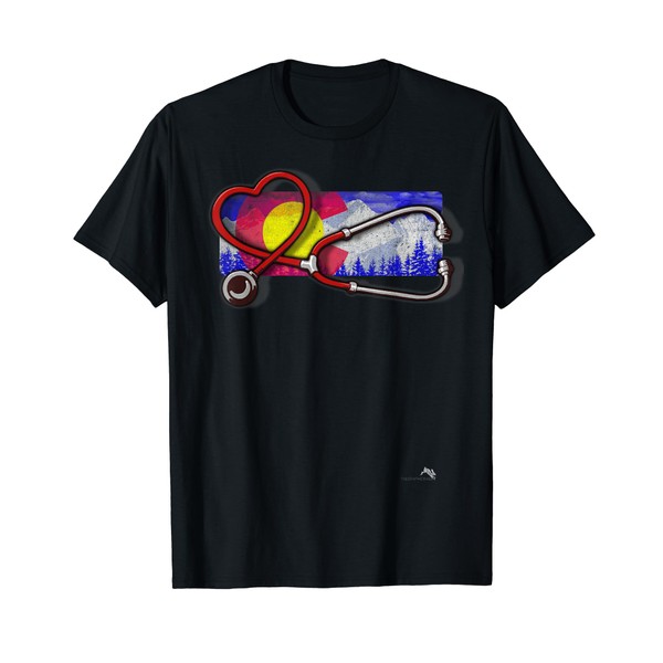 Colorado Nurse T-shirt - Heart & Stethoscope