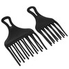 Professional Insert Afro Pick Comb, Wide Tooth Detangling Hair Fork