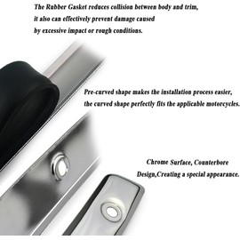 Motorcycle Windshield Windscreen Trim Chrome Steel Steel Fairing Smooth for 1996-2013 Harley Electra Street Glide Touring