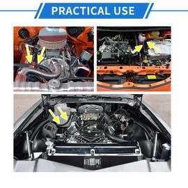 VekAuto 3ft 6AN Fuel Hose AN6, Braided CPE Oil Fuel Gas Line Hose Universal for Car Durable Stainless Steel Black