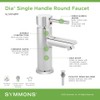 Dia Single-Hole Single-Handle Bathroom Faucet with Push Pop Drain (1.0