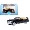 DCD 1941 Lincoln Continental Convertible Black with Tan Interior 1/87 (HO) Scale Diecast Model Car by Oxford Diecast