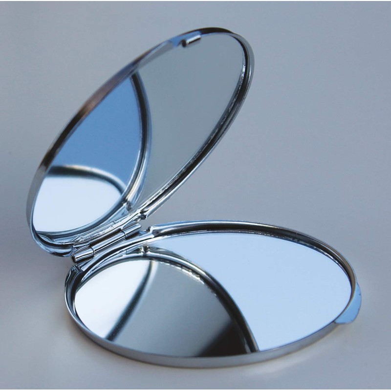 Lissom Design Compact Mirror - Handheld Magnifying Cosmetic Mirror, 2.63-Inch,