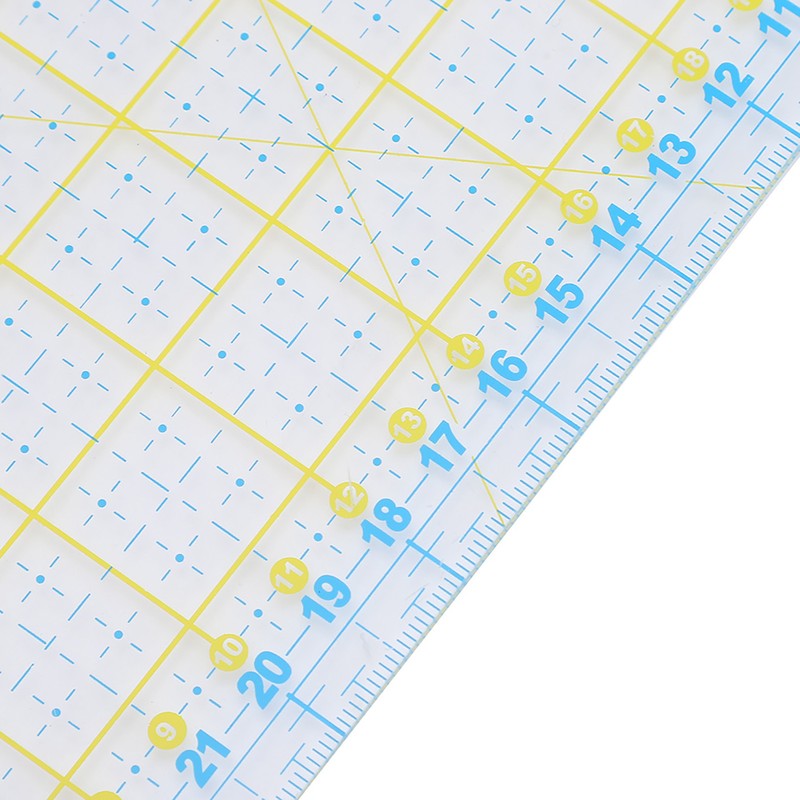 2Pcs Quilting Ruler Square Acrylic DIY Cloth Patch‑Work for Measuring