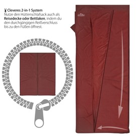 Outdoro Sleeping Bag, Ultra Lightweight Travel Sleeping Bag, Only 230 g Microfibre, Thin & Small, Lining, Travel Sheet