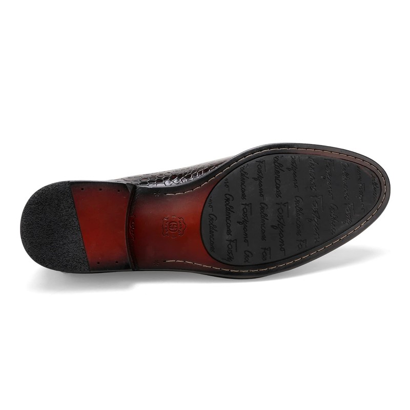 Men's Tassel Loafer, Classic Casual Dress Shoe, Wine Leather Tassel