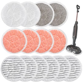 Cigacoal 14-Pack Steam Mop Pads for Shark S7001/S8201/S8001/S7201/S7000, Washable Microfiber Replacement Pads - Upgraded for Scrubbing, Deep Cleaning & Streak-Free Shine