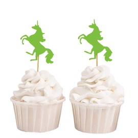 Darling Souvenir, Unicorn Cupcake Toppers, Birthday/Wedding/Bay Shower Party Dessert Decorations - Pack of 20