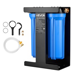 VEVOR RV Water Filter System 2-Cartridge with Basket for Campers Boats RVs Vans