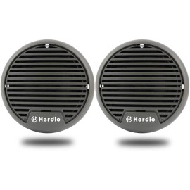 Herdio 3" 140W Marine Bluetooth Speakers Boat Motorcycle Stereo W/ BT Amplifier - Gray