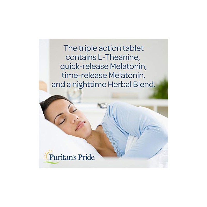 Puritan's Pride Tabletas para dormir de tres capas, 30 unidades