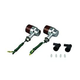 POSH 091032-S3 Motorcycle Accessories Aluminum Machine Turn Signal, Super Bike Mini Type