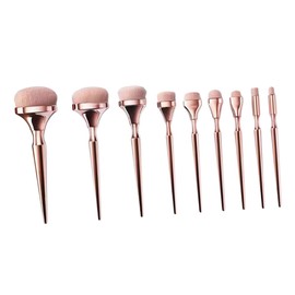 Baluue 9pcs Professional Makeup Brush for Women Versatile Plated Handle Beauty Tools for Eyeshadow and Makeup Application Portable and Lightweight for Travel