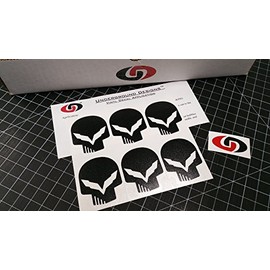 C7 Mini Skull Decal Corvette Jake Skull Sticker Z06 Z07 LT1 LT4 Select Color: (Gloss Black)