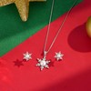 Kamise Xmas Women's Jewellery Sets, 925 Sterling Silver Snowflake Pendant