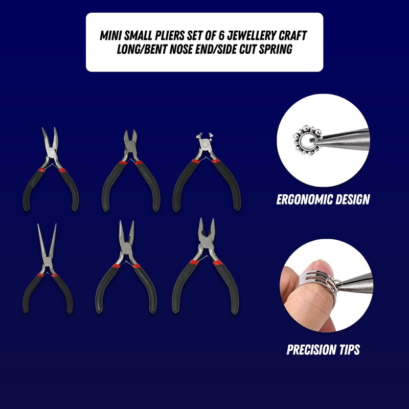 Dapetz ® 6Pcs Mini Pliers Set Multi Pliers Non Slip