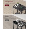 VASAGLE End Table with Charging Station, Set of 2, Small