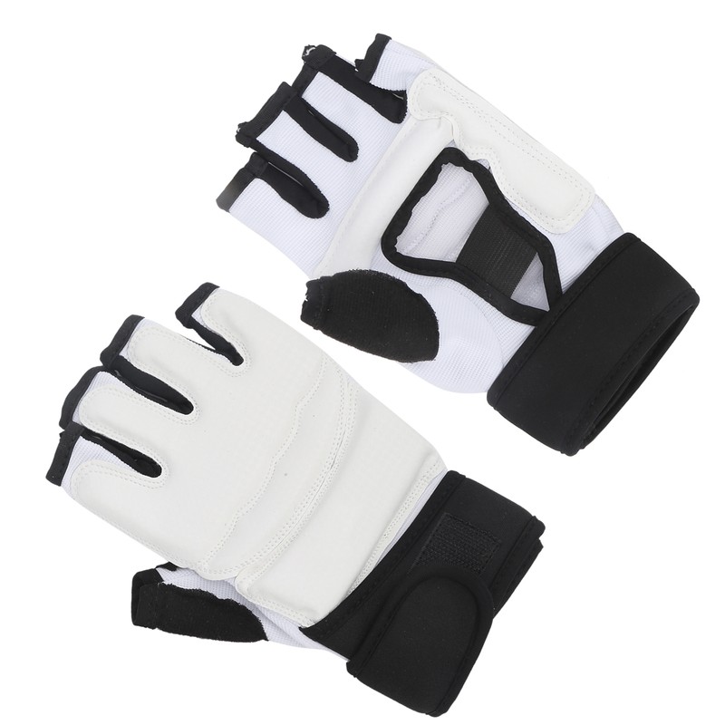 1 Pair 180‑185mm Half Finger Punch Bag Training Gloves Boxing