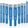 9 Pack Premium Diamond Drill Bit Set - Versatile Tools