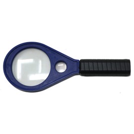 fiXte Bifocal Magnifying Glass 3x and 6x Magnification Genuine Glass Lenses Strong Lightwieght Handheld Home Learning Reading Close up Work