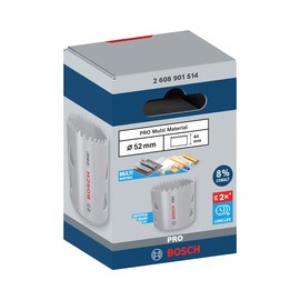 Bosch 1 x PRO Multi Material Hole Saw (for Softwood, Drywall, Diameter 52 mm, Professional Accessories Drill/Screwdriver)