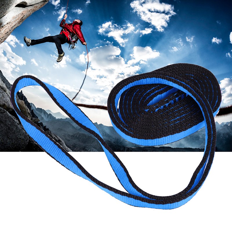 Mountaineering Climbing Load Bearing Flat Belt Strap Outdoor Safety Rope(120cm