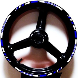 Certified Graphic Designs llc REFLECTIVE BLUE WHITE GP STYLE RIM STRIPES WHEEL DECALS TAPE STICKERS YAMAHA R1