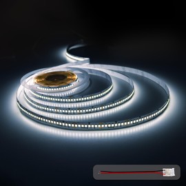 illuburg 24 V LED Strip 5 m Cool White 6000 K 240 LEDs/M 22 W/M 16500 lm Super Bright SMD 2835 Dimmable LED Strip Light Strip