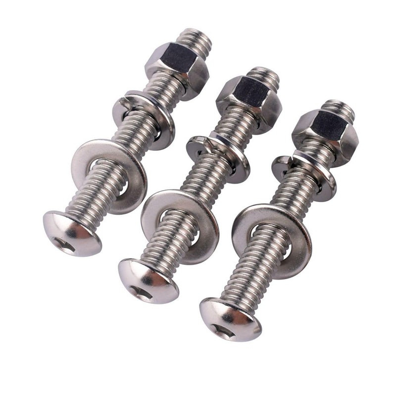 KOSJETHAS 10 Sets 1/4-20 x 1-1/2" Button Head Socket Cap