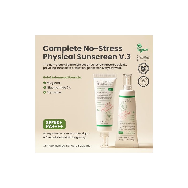 AXIS-Y COMPLETE NO-STRESS PHYSICAL SUNSCREEN 50ML- PROTECTOR SOLAR SPF 50+