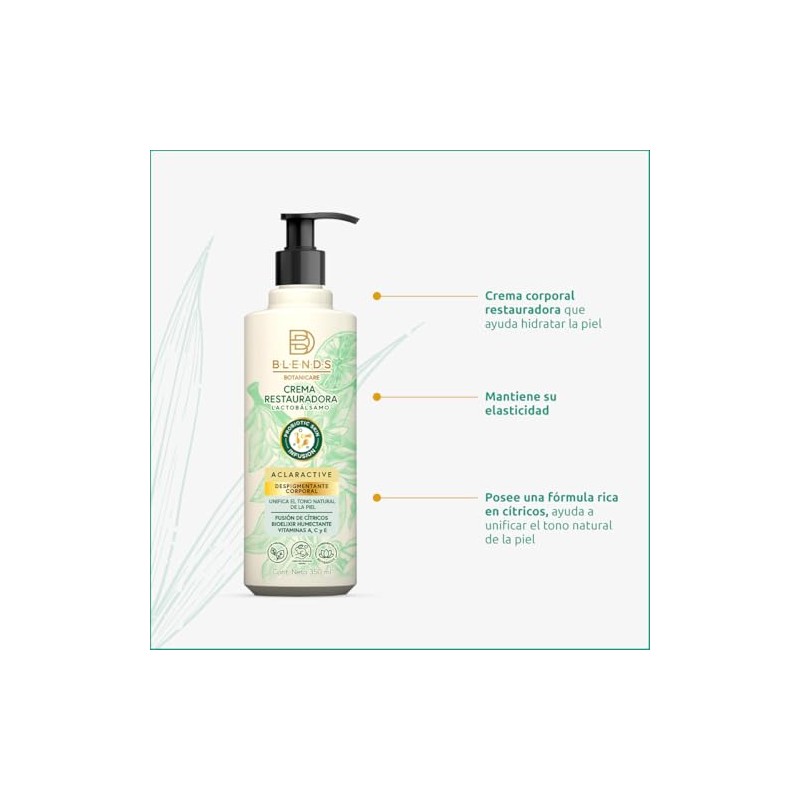 Blends Botanicare Crema Corporal Restauradora y Aclarante 350ml - Reduce