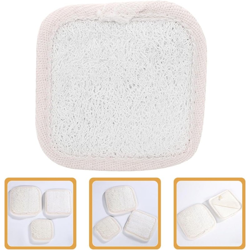 Esponja Vegetal para Ducha de Baño 5 Piezas, Lufa Beige