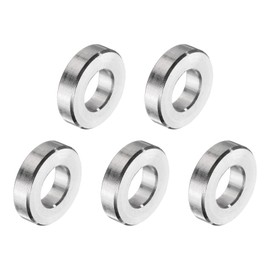 uxcell 5Pcs Aluminum Spacer 1/2" OD x 1/4" ID x 1/8" Length Screw Standoff Bushing Plain Finish Unthreaded Round Metal Spacer for 1/4" ID Screws Bolts and Rods, Silver