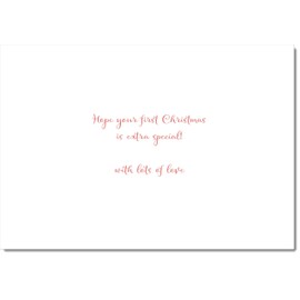 doodlecards Granddaughters 1st First Christmas Card Two Cats with Santa Hats Medium Size Christmas Card for Granddaughters 1st with Plain Envelope