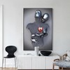 DLKAJFK 3D Romantic Lovers Metal Portrait Sculpture Abstract Poster, Love