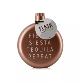 NPW Gifts London Flask 3 oz Rose Gold  FIESTA SIESTA TEQUILA REPEAT Drink Party Fun Sleek Sturdy