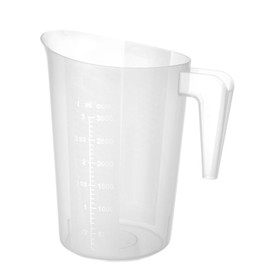 HENDI Measuring Jug with Scale, Stackable, Shatterproof, 3.0 L, Diameter 181 x (H) 233 mm, Polypropylene
