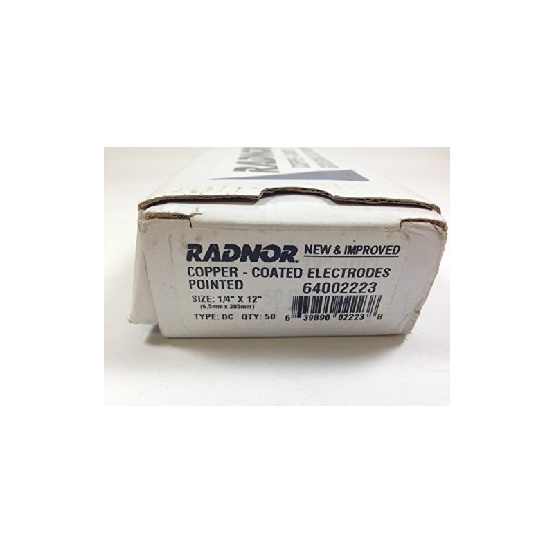 Radnor RAD64002223 1/4" x 12" Copper-Coated Pointed Carbon Air/Carbon Arc