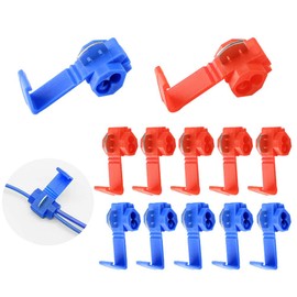 Aiqeer 60 Piece Cable Branch Connector Set, Power Thieves Quick Connector, Cable Junction Quick Connector, Power Thieves Branch Connector (Red + Blue)