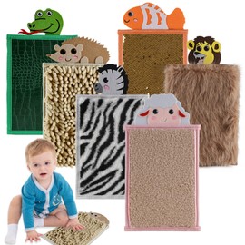 niCWhite Sensory Mats for Autistic Children Assorted Textured, Sensory Floor Tiles Educational Tactile Sensory Toys for Kids Baby Toddler, Sensory Wall Panel, Sensory Room Equipment (6)