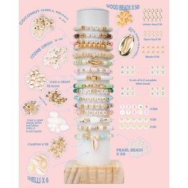 Polymer Clay Beads Bracelet Making Kit, 7200+ Clay Beads for Jewellery Making, 2 Boxes Flat Clay Beads, 6mm Round Heishi Clay Beads for Bracelets Necklace Earring DIY for Kids Adults Gift