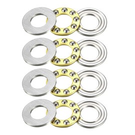 sourcing map F8-16M Axial Ball Bearings 8 mm x 16 mm x 5 mm Chrome Steel Single Direction Pack of 4