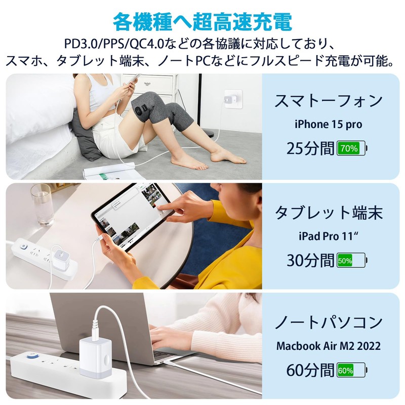 Viviber Type-C Adapter, iphone16 pro max type c charger, 35W