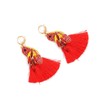 Bird Fringe Earrings, Red Bird Tassel Dangle Earrings for Women,
